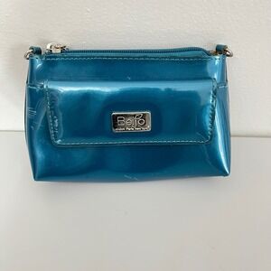 Beijo  Metallic Turquoise Mini Crossbody Clutch‎